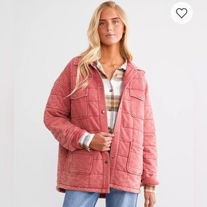 BKE Quilted Shacket sz XS Oversized
